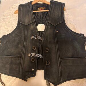 Biker Leather Vest